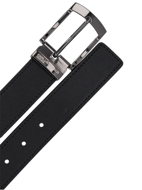 Cintura uomo nera in pelle Karl Lagerfeld jeans | A1M33134999